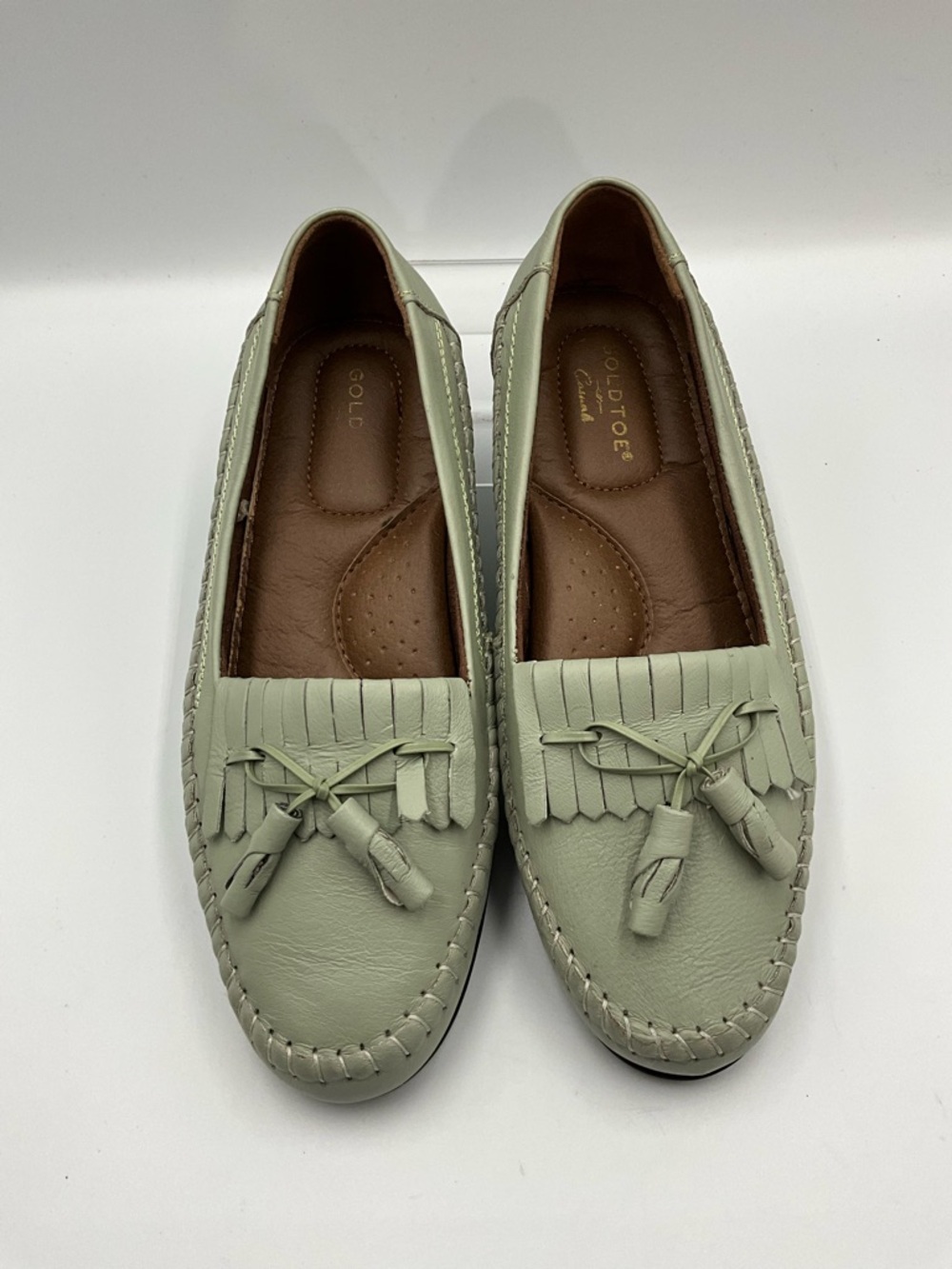 Gold Toe Loafers Size 8W Sage Tassel